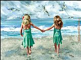 beach sisters by Unknown Artist